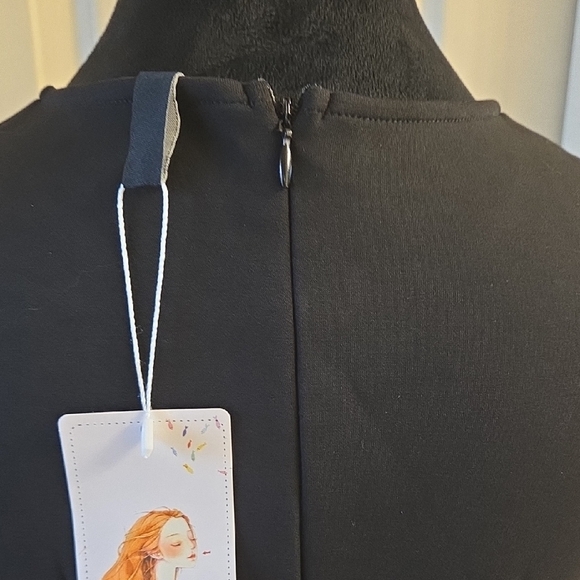 Elegant Black Sleeveless Mini Dress - Picture 9 of 16